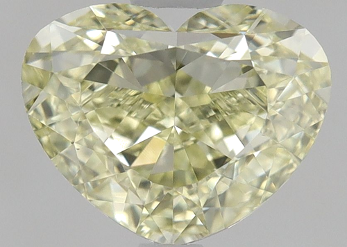 1.0 carat Fancy Light Yellow-VS1 Natūralus Heart Deimantas (1)
