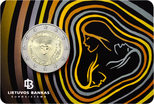 2019 Литва Сутартинес монета 2 евро BU на карточке (1)