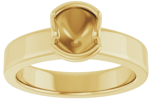 Sužadėtuvių Žiedas „Half-Bezel Solitaire“ 14k yellow gold Round 6.5mm (3)