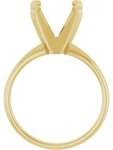 14K Yellow 8 x 8 mm Square Solitaire Engagement Ring Mounting (2)