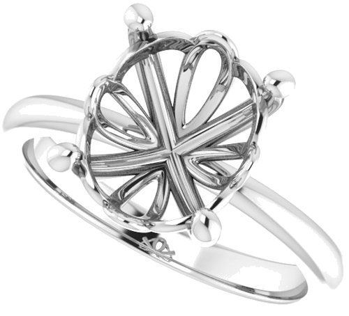 Sužadėtuvių Žiedas „Solitaire“ 585 Baltojo Aukso Oval 11mm x 9mm (5)