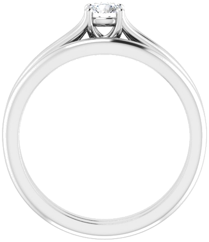 Sužadėtuvių Žiedas „Solitaire“ 14k white gold Round 4.1mm (7)
