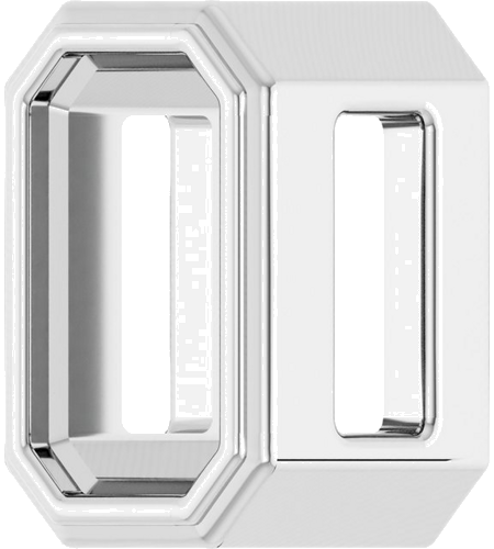 Pakabukas „Solitaire Slide“ 585 Baltojo Aukso Emerald 5mm x 3mm (2)