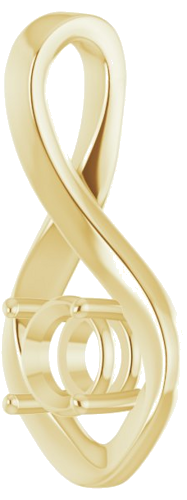 14K Yellow 5.5 mm Round Pendant Mounting (2)