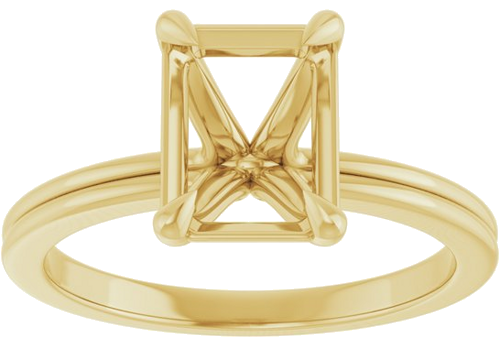 Sužadėtuvių Žiedas „Claw-Prong Solitaire“ 14k yellow gold Emerald 8mm x 6mm (3)