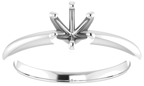 Sužadėtuvių Žiedas „Solitaire“ 585 Baltojo Aukso Round 5.2mm (3)