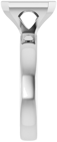 Sužadėtuvių Žiedas „Bezel-Set Solitaire“ 14k white gold Emerald 9mm x 7mm (4)
