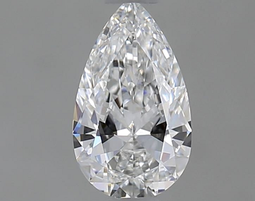 0.49 carat D-VVS2 Natūralus Pear Deimantas (1)