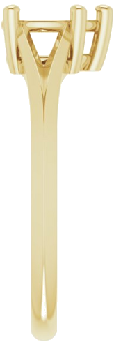 14K Yellow 7x5 mm Pear Solitaire Engagement Ring Mounting (4)