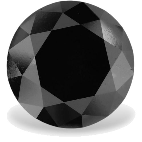 4.22 carat Fancy Black-VVS2 Excellent cut Natūralus Round Deimantas (1)