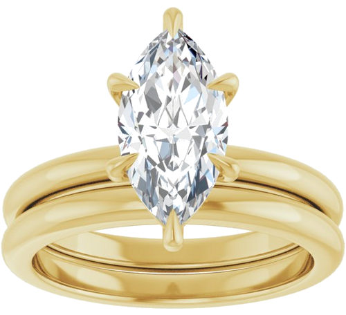 Sužadėtuvių Žiedas „Solitaire“ 14k yellow gold Marquise 12mm x 6mm (8)