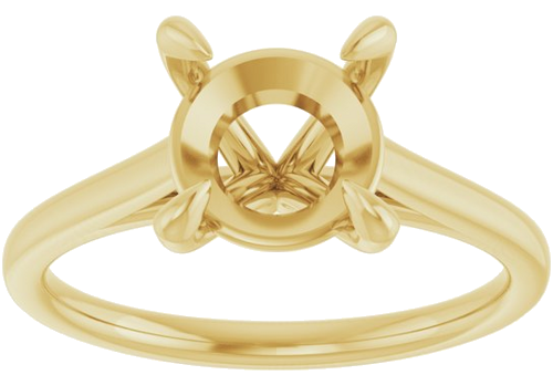 Sužadėtuvių Žiedas „Solitaire“ 585 Geltonojo Aukso Round 8.2mm (3)