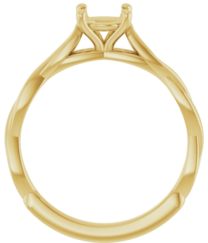 Sužadėtuvių Žiedas „Infinity-Inspired“ 14k yellow gold Round 6mm (2)