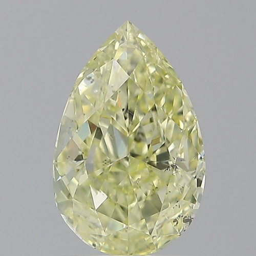 2.01 carat Fancy Light Yellow-SI2 Natūralus Pear Deimantas (1)
