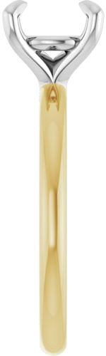 14K Yellow White 8 mm Round Engagement Ring Mounting (4)