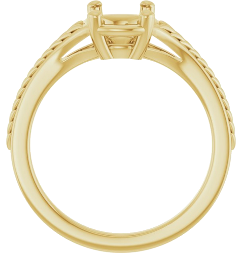 Sužadėtuvių Žiedas „Solitaire“ 14k yellow gold Elongated Cushion 7.5mm x 5.5mm (2)