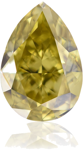 0.8 carat Fancy Deep Brownish Greenish Yellow-VS2 Natūralus Pear Deimantas (1)