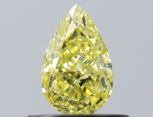 0.5 carat Fancy Intense Yellow-SI1 Natūralus Pear Deimantas (1)