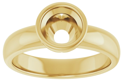 Sužadėtuvių Žiedas „Bezel-Set Solitaire“ 14k yellow gold Round 6.5mm (3)