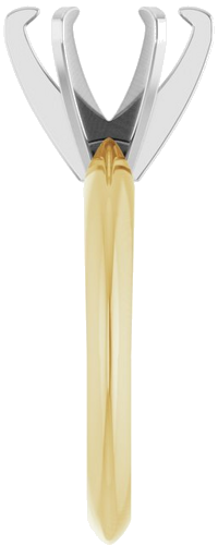 14K Yellow White 8.2 mm Round Engagement Ring Mounting (4)