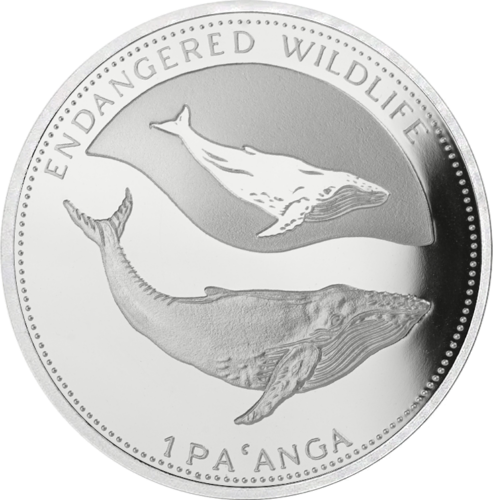 1 oz Whales 1994 Tonga Silver Coin (1)