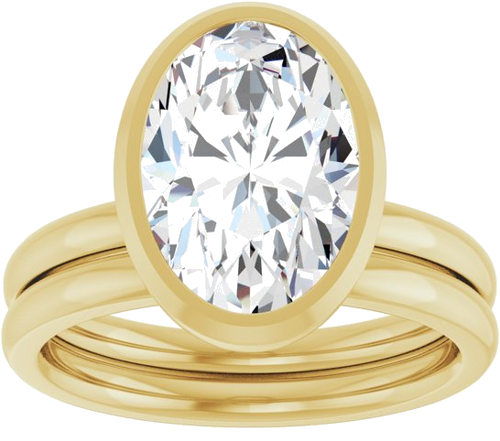 Sužadėtuvių Žiedas „Bezel-Set Solitaire“ 14k yellow gold Oval 11.5mm x 8mm (8)