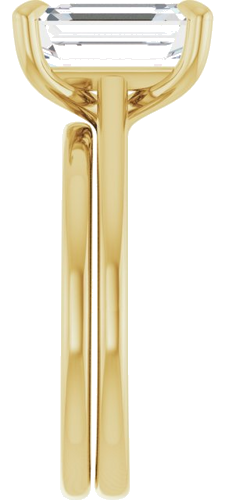 Sužadėtuvių Žiedas „Claw-Prong Solitaire“ 10k yellow gold Emerald 10mm x 8mm (9)