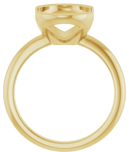 Sužadėtuvių Žiedas „Half-Bezel“ 10k yellow gold Oval 12mm x 10mm (2)