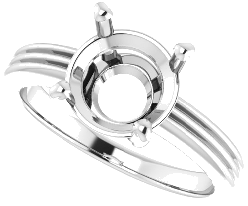 Sužadėtuvių Žiedas „Solitaire“ 14k white gold Round 8.8mm (5)