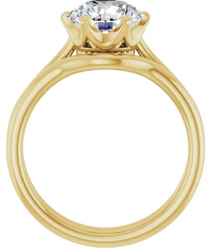 Sužadėtuvių Žiedas „Solitaire“ 14k yellow gold Round 8.2mm (7)