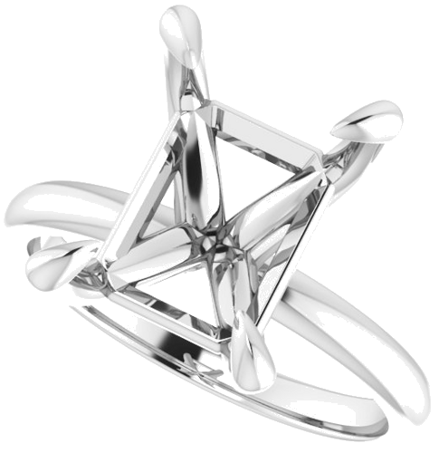 Sužadėtuvių Žiedas „Solitaire“ 950 Platinos Emerald 11mm x 9mm (5)