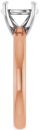 14K Rose White 9x7 mm Oval Solitaire Engagement Ring Mounting (4)