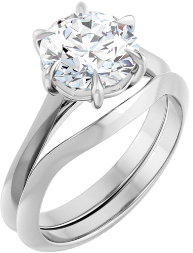 Sužadėtuvių Žiedas „Solitaire“ 950 Platinos Round 8.2mm (6)