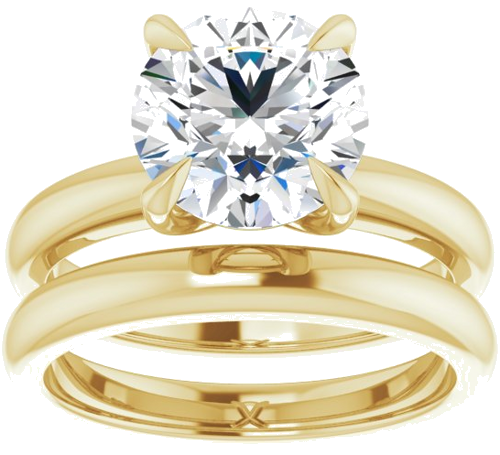 Sužadėtuvių Žiedas „Claw-Prong Solitaire“ 14k yellow gold Round 8.8mm (8)