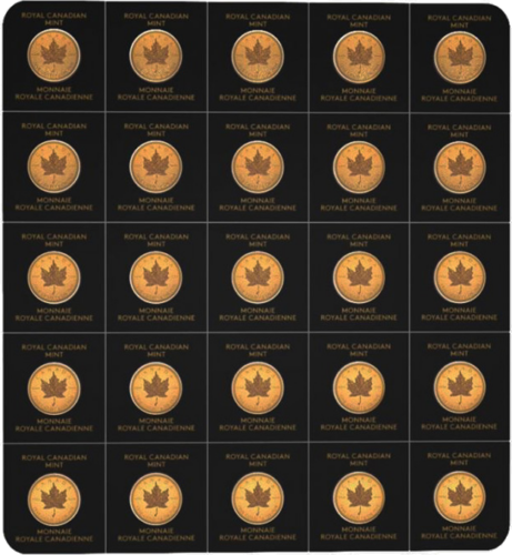 25 x 1 g Maplegram Canadian Maple Leaf Gold coins (3)