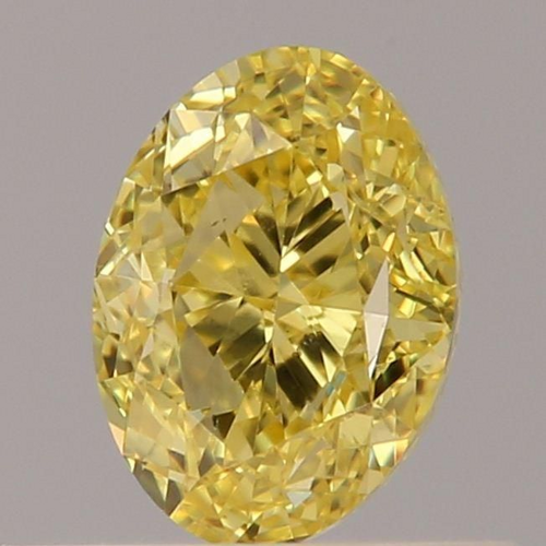 0.5 carat Fancy Intense  Yellow-VS2 Natūralus Oval Deimantas (1)