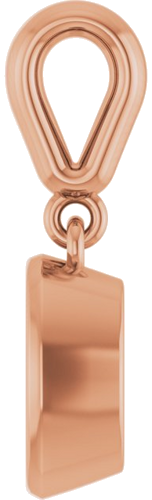 Pakabukas „Bezel-Set“ 585 Rožinis Aukso Oval 7mm x 5mm (3)