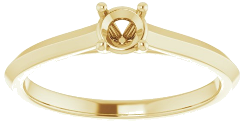 Sužadėtuvių Žiedas „Claw-Prong“ 10k yellow gold Round 4.1mm (3)