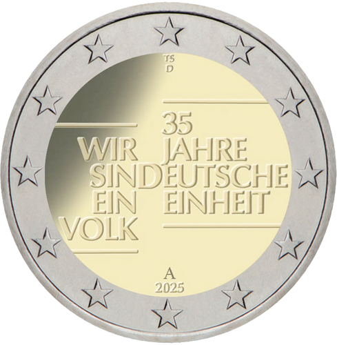 2025 35th Anniversary of German Unity 2 Euro Coin (1)