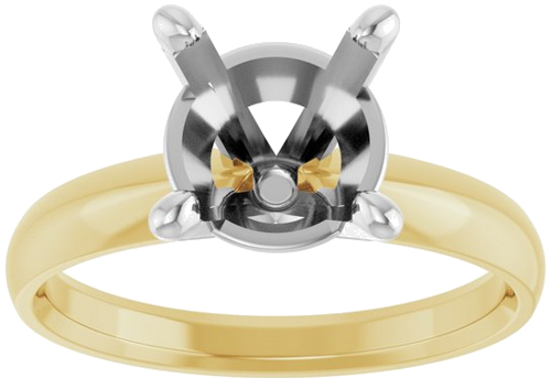 Sužadėtuvių Žiedas „Solitaire“ 14k yellow/white gold Round 8.6mm (3)