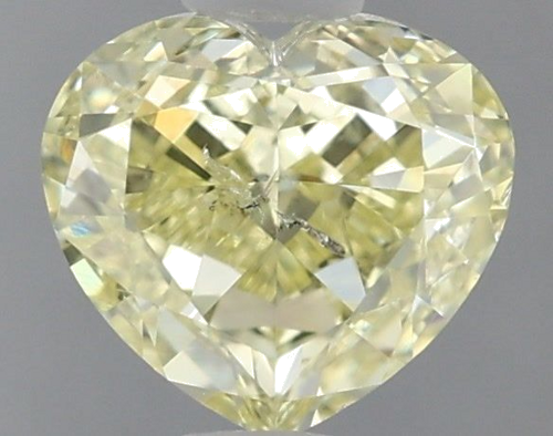 1.02 carat Fancy Yellow-SI2 Natūralus Heart Deimantas (1)