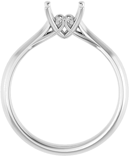 Sužadėtuvių Žiedas „Solitaire“ 585 Baltojo Aukso Square 5.5mm (2)