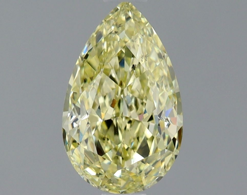 0.91 carat Fancy  Yellow-SI1 Natūralus Pear Deimantas (1)