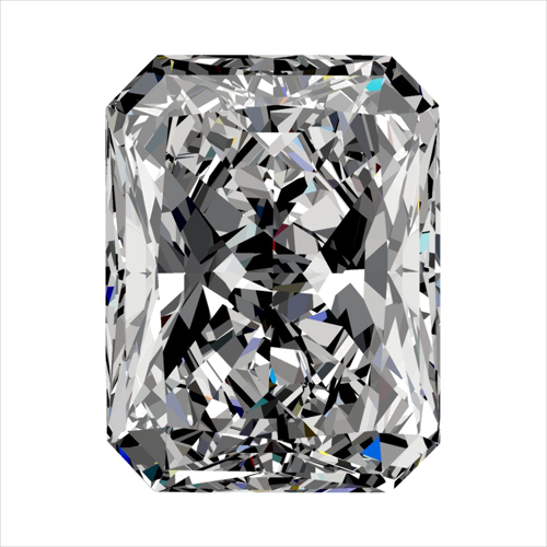 0.5 carat F-SI1 Natūralus Radiant Deimantas (1)