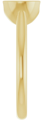 Sužadėtuvių Žiedas „Half-Bezel Solitaire“ 14k yellow gold Oval 9mm x 7mm (4)