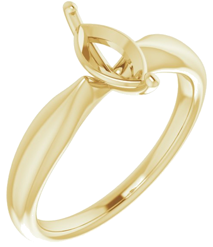 Sužadėtuvių Žiedas „Solitaire“ 585 Geltonojo Aukso Marquise 9mm x 4.5mm (1)