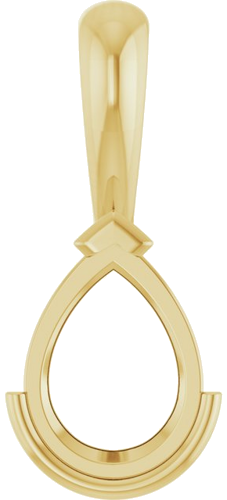 Pakabukas „Solitaire“ 14k yellow gold Pear 7mm x 5mm (1)