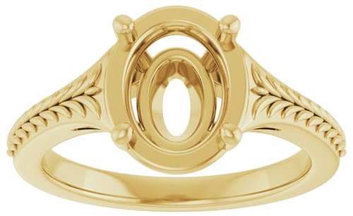 Sužadėtuvių Žiedas „Solitaire“ 14k yellow gold Oval 9mm x 7mm (3)