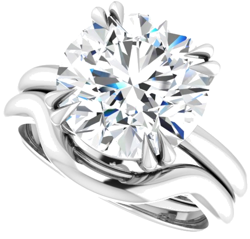 Sužadėtuvių Žiedas „Double Claw-Prong Solitaire“ 950 Platinos Round 11mm (10)