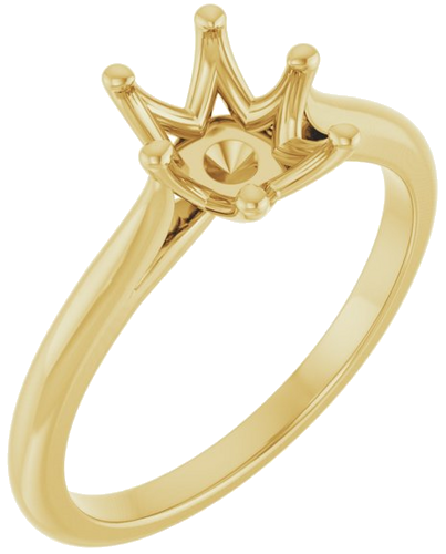 Sužadėtuvių Žiedas „Solitaire“ 14k yellow gold Oval 8mm x 6mm (1)